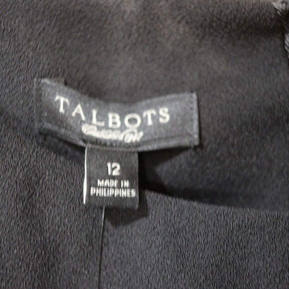 Talbots Black Bubble Hem Belted Dress NWT Sleeveless Career Cocktail 14 - Picture 11 of 13